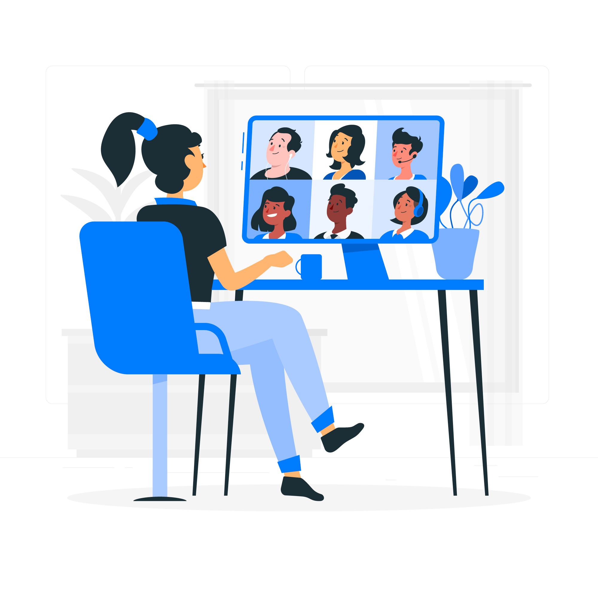 Illustration Online Meeting